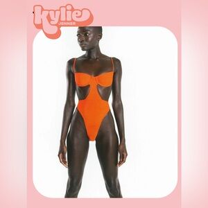 KYLIE SWIM - Orange Cutout Swimsuit